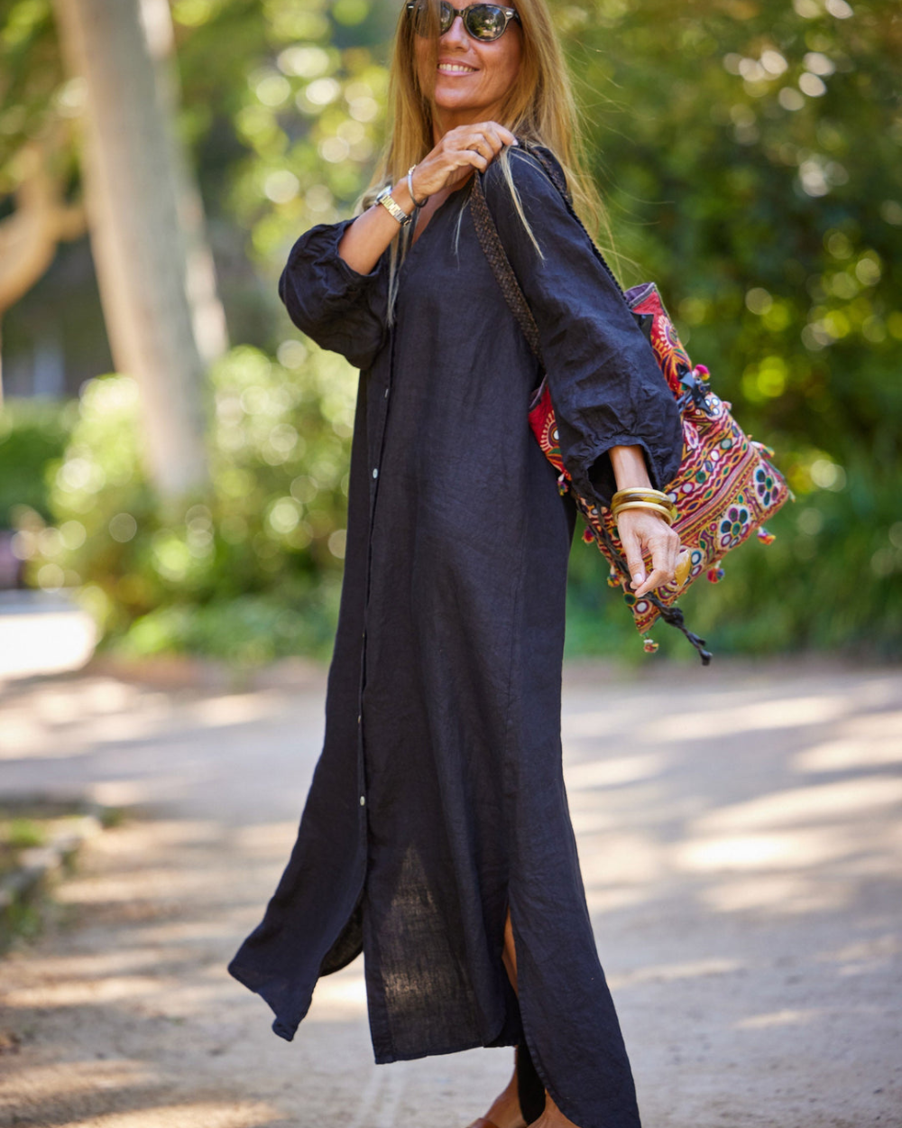 Maxi-Sommerkleid Damen mit Langen Ärmeln - Lovely – Bild 5