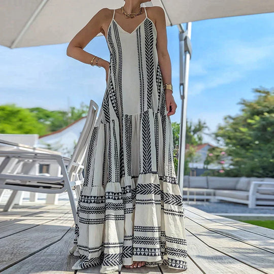 Maxi-Sommerkleid Damen mit Rüschen - Danny 1