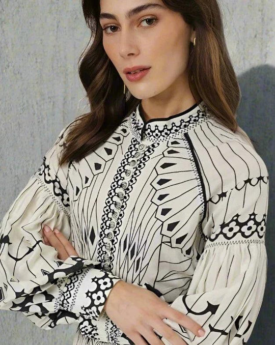 Maxi-Sommerkleid Damen mit Schmetterlingsprint - Anartia 4