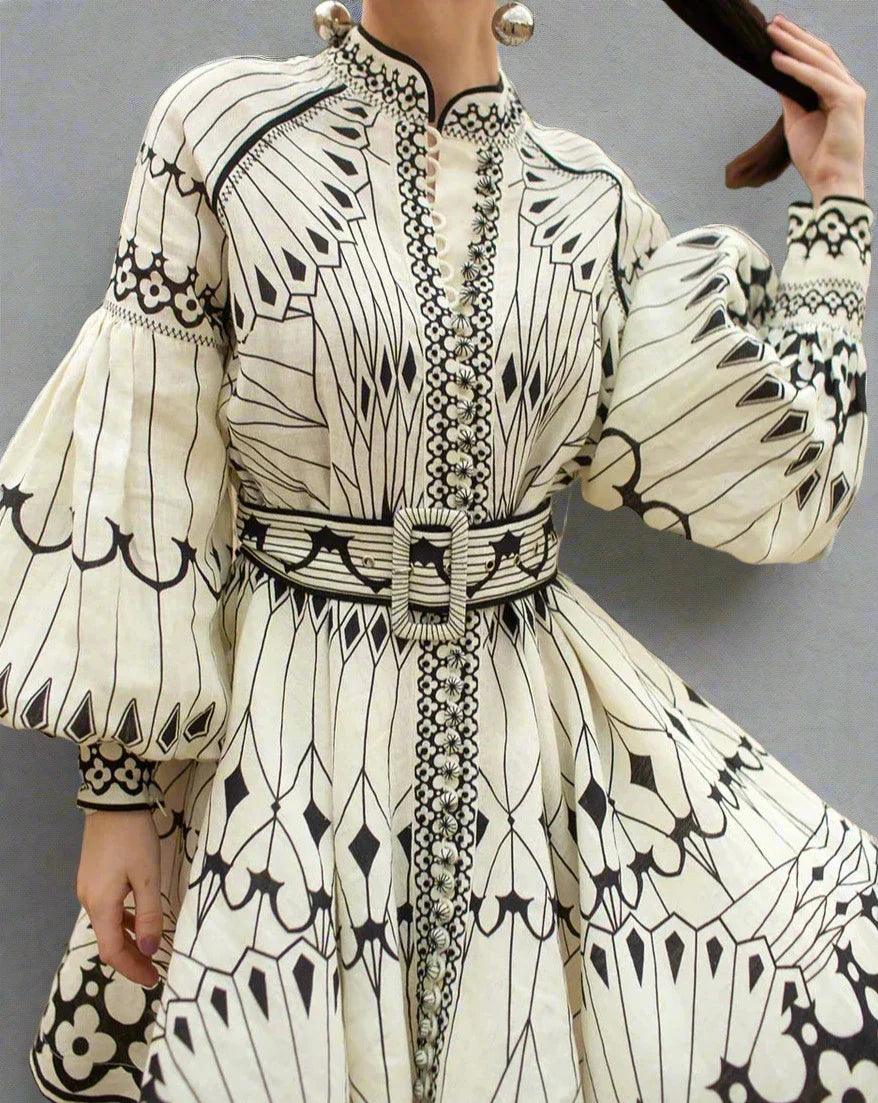 Maxi-Sommerkleid Damen mit Schmetterlingsprint - Anartia 5