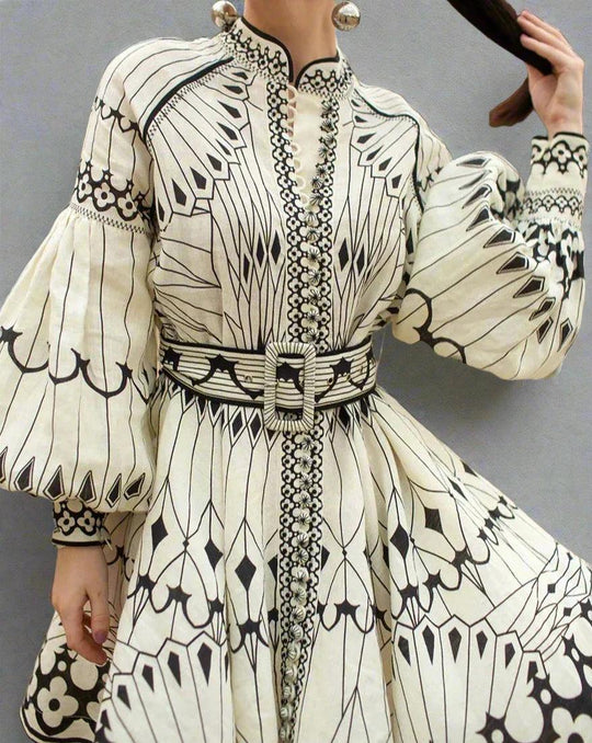 Maxi-Sommerkleid Damen mit Schmetterlingsprint - Anartia 5