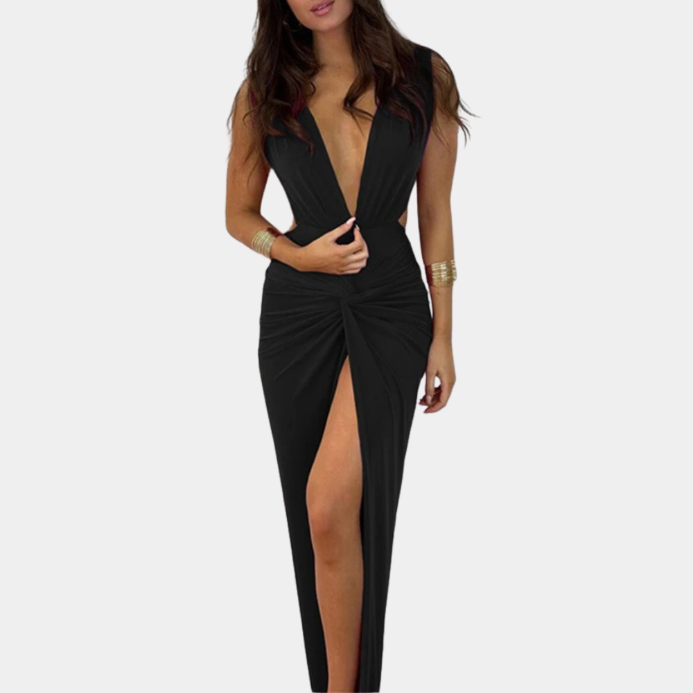 Maxi-Sommerkleid Damen mit Tiefem V-Ausschnitt - Magdalena 2
