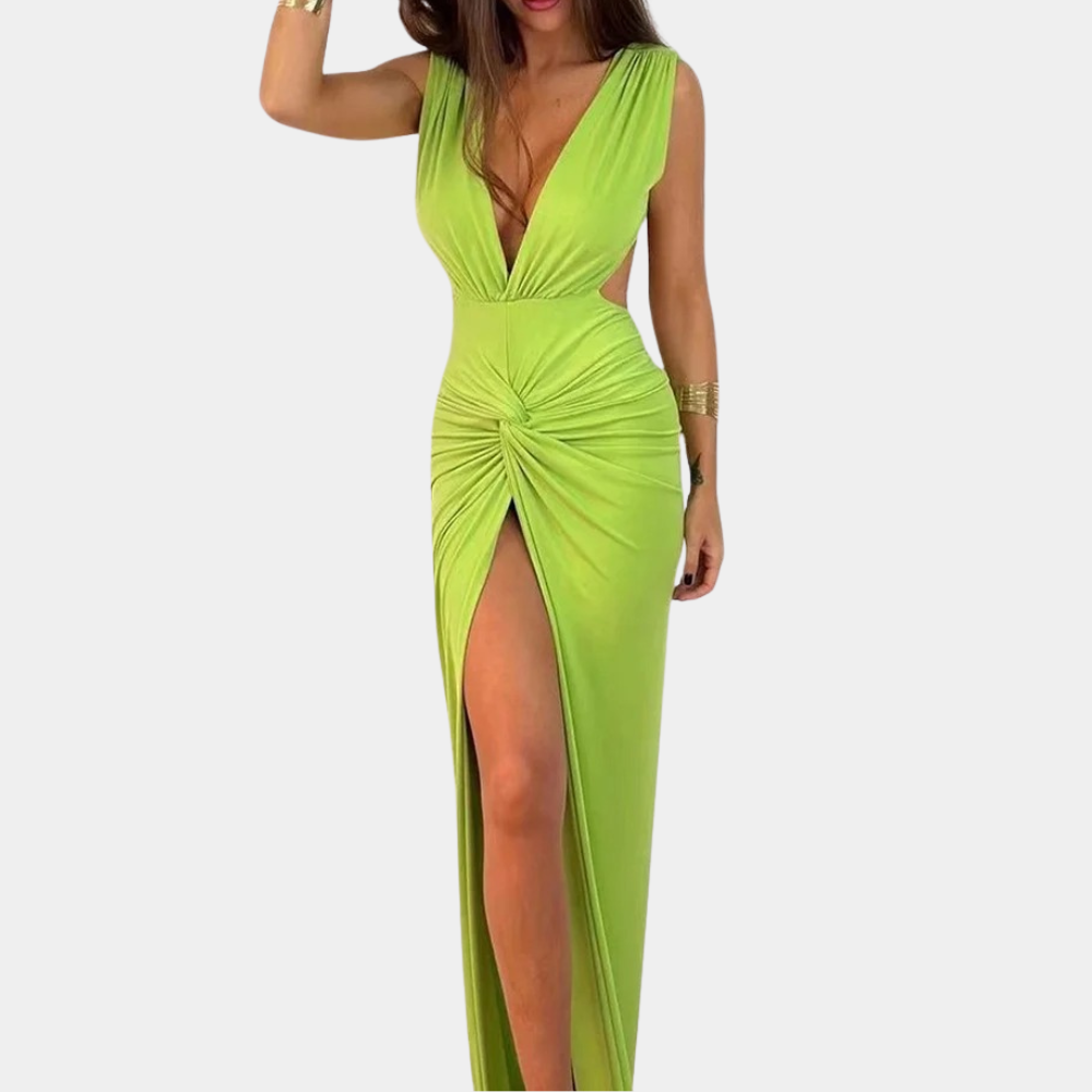 Maxi-Sommerkleid Damen mit Tiefem V-Ausschnitt - Magdalena 6