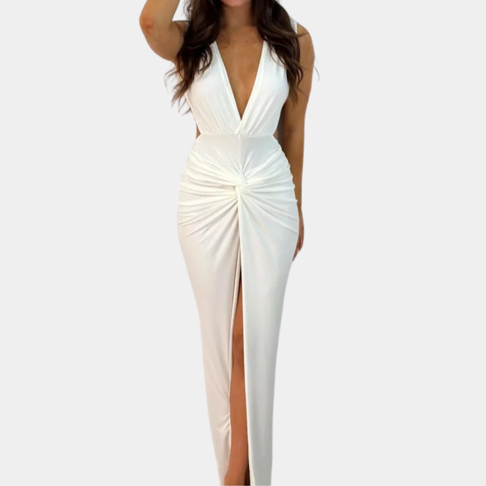 Maxi-Sommerkleid Damen mit Tiefem V-Ausschnitt - Magdalena 8