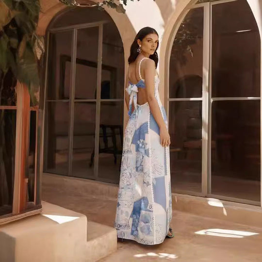 Maxi-Trägerkleid Damen für den Sommer - Valentin 4