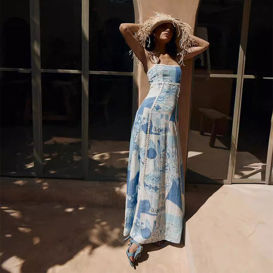 Maxi-Trägerkleid Damen für den Sommer - Valentin 5