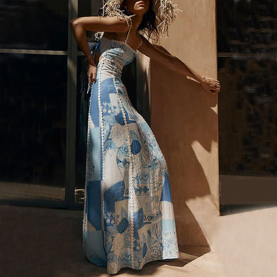 Maxi-Trägerkleid Damen für den Sommer - Valentin 6