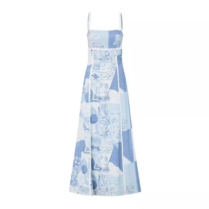 Maxi-Trägerkleid Damen für den Sommer - Valentin 1