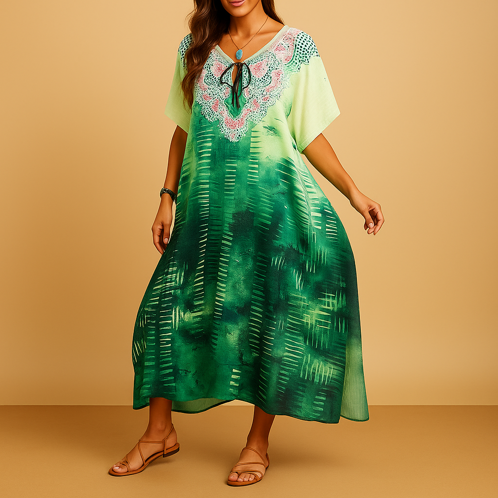 Maxi Zomerjurk Dames | Boho Print & Vrouwelijk Comfort