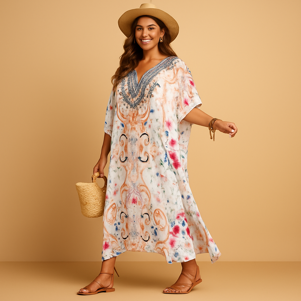 Maxi Zomerjurk Dames | Boho Print & Vrouwelijk Comfort