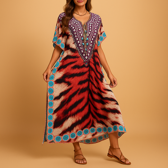 Maxi Zomerjurk Dames | Boho Print & Vrouwelijk Comfort