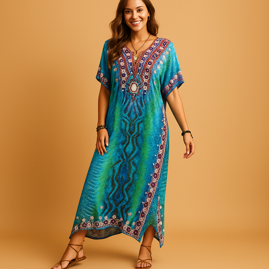 Maxi Zomerjurk Dames | Boho Print & Vrouwelijk Comfort