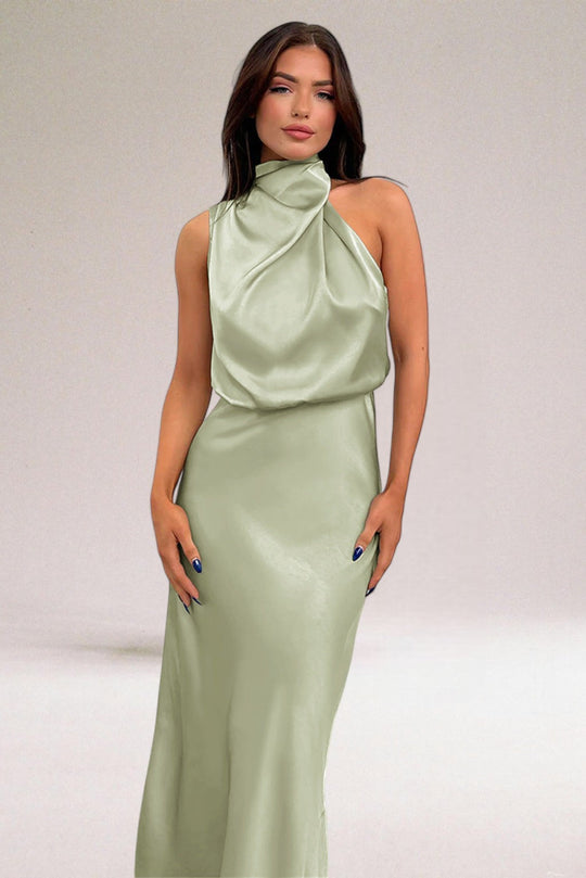 Maxi Zomerjurk Dames | Watervalhals & Vloeiende Elegantie