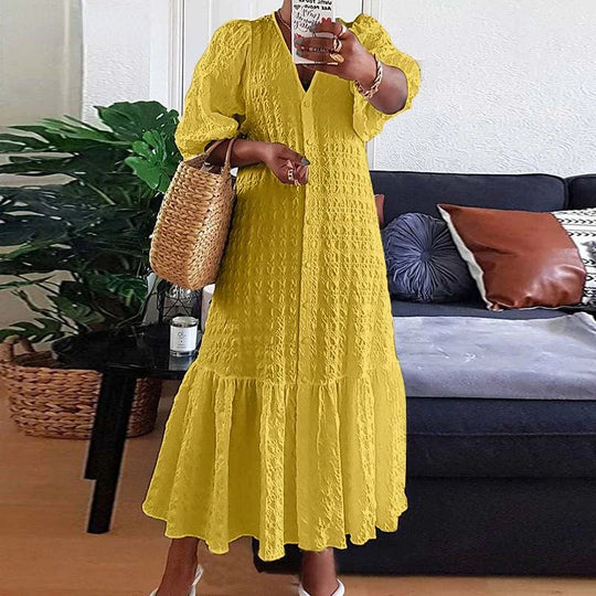 Maxi Zomerjurk | V-Hals & Relaxte Pasvorm