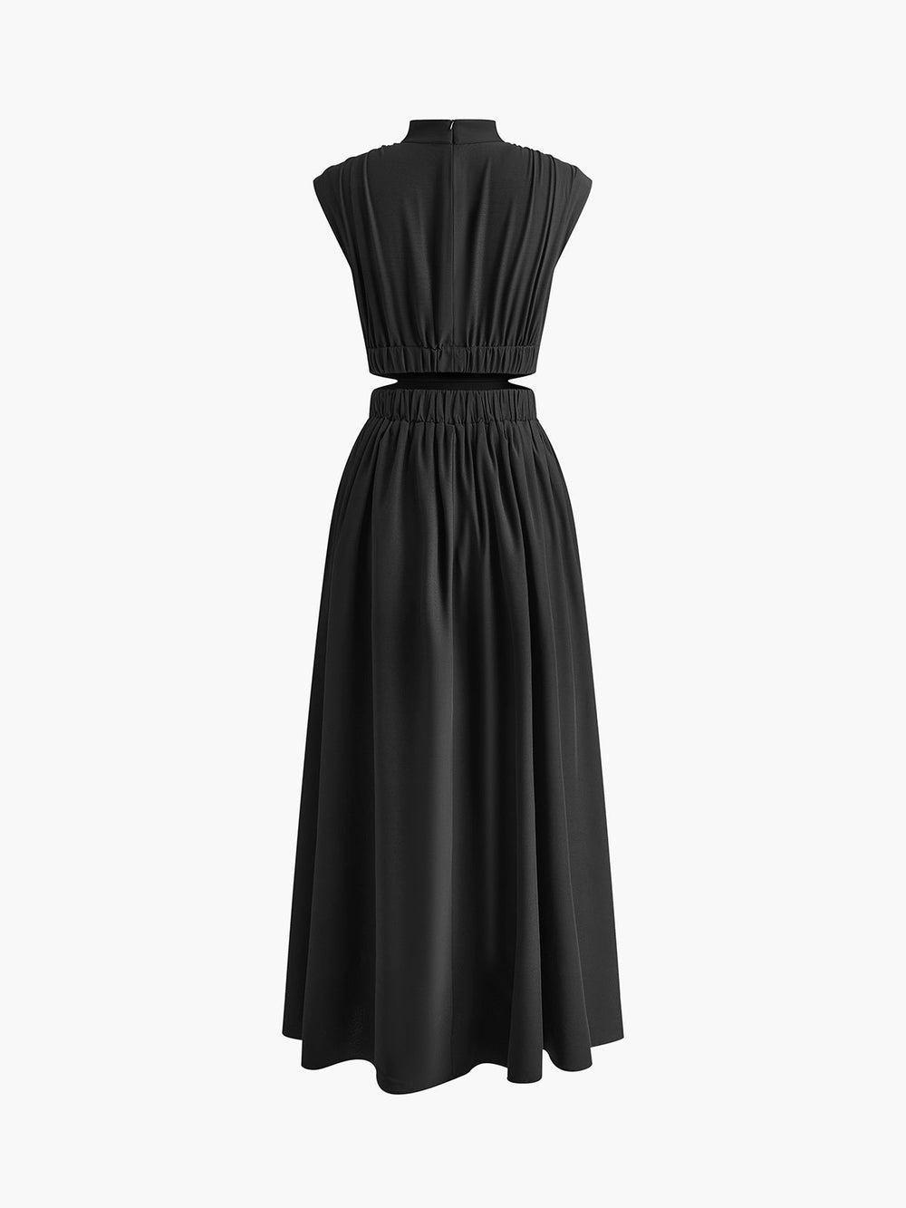 Maxi jurk Dames | Mock Neck & Elegante Cut-Out