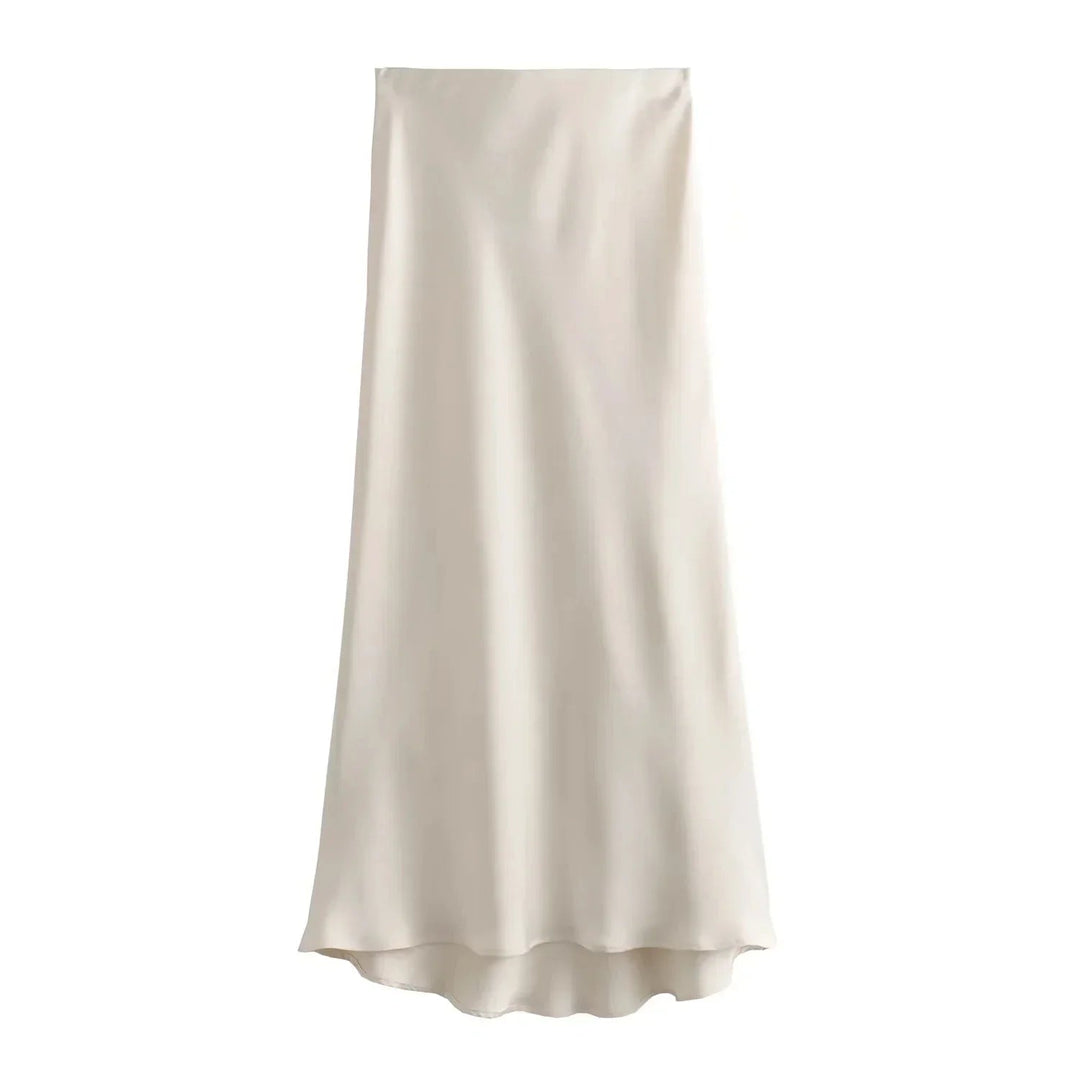 Maxi rok Dames | Subtiele Glans & Soepele Valling