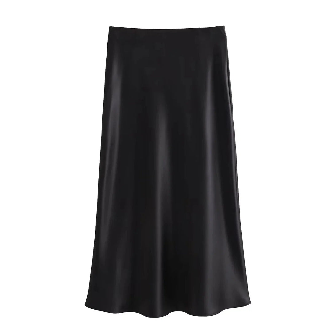 Maxi rok Dames | Subtiele Glans & Soepele Valling