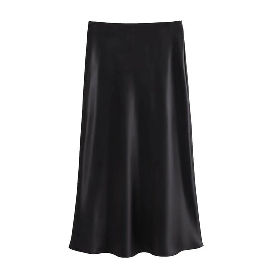 Maxi rok Dames | Subtiele Glans & Soepele Valling