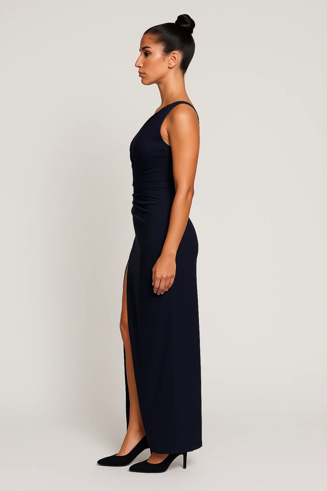 Maxi Jurk Dames - One Shoulder met Hoge Split | Elegant 1