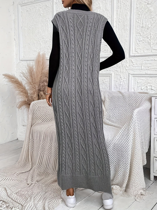 Maxikleid Damen mit Zopfmuster - Evelien 5