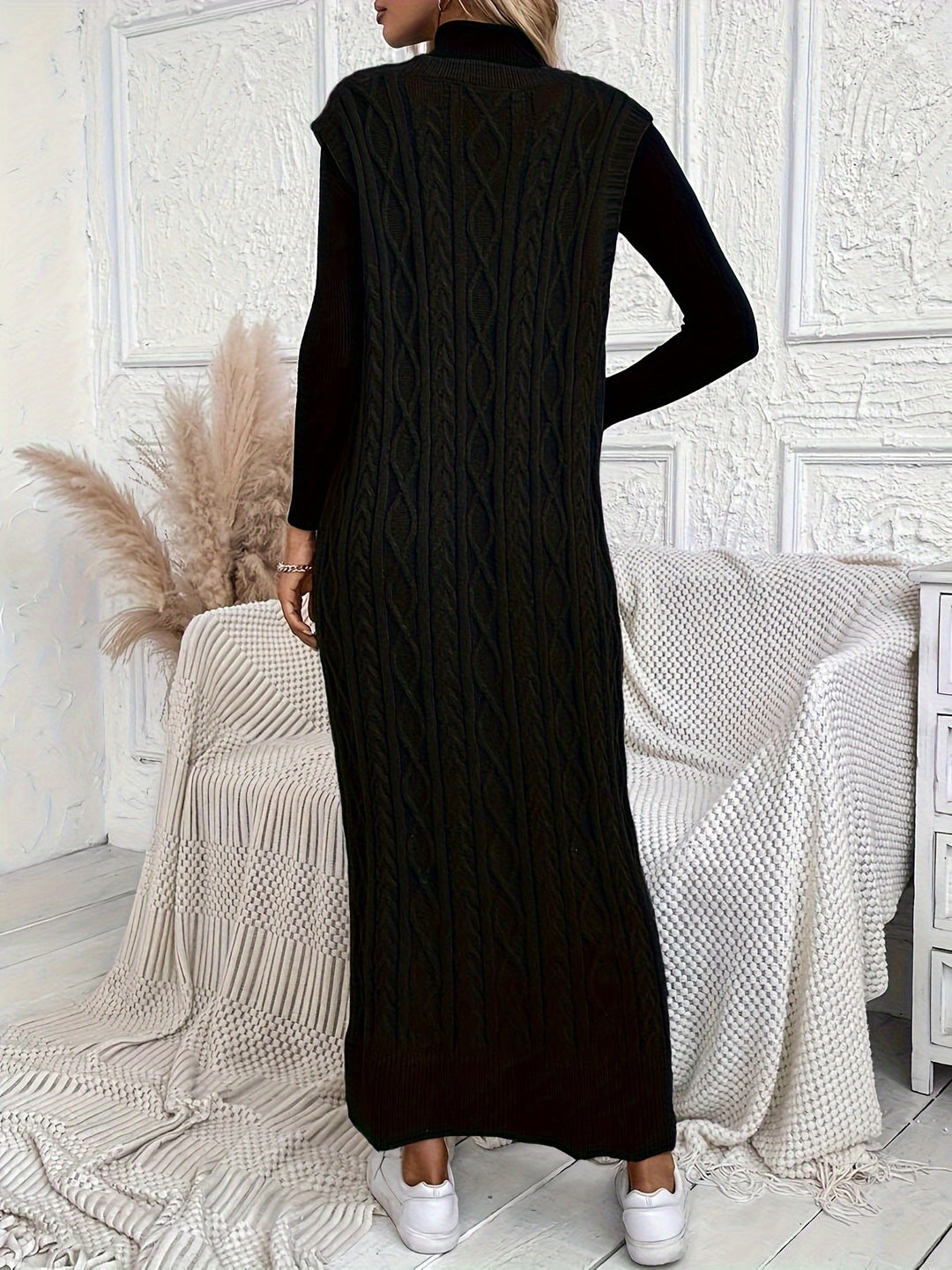 Maxikleid Damen mit Zopfmuster - Evelien 6