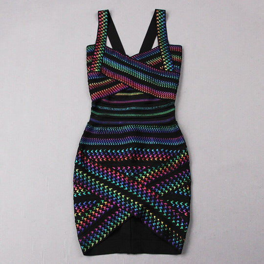 Mehrfarbiges Mini-Partykleid Damen - Annalyn 4