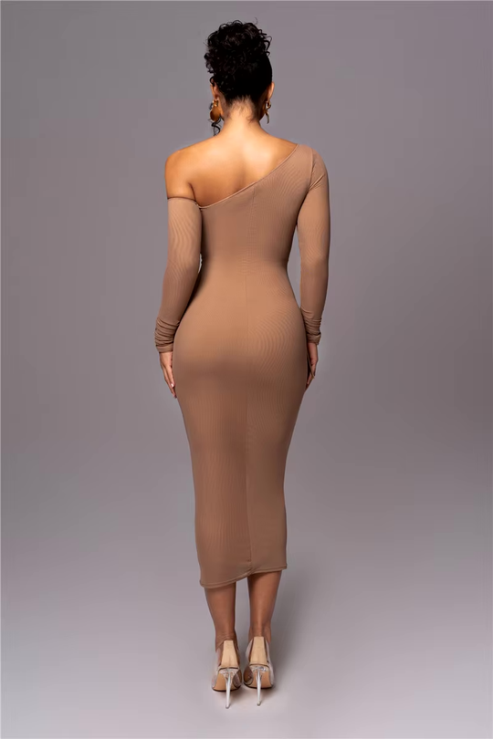 Midi-Bodycon-Kleid Damen mit Rüschen - Lillia 2