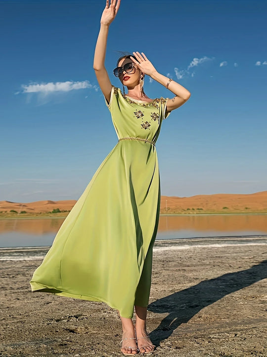 Midi-Cocktailkleid Damen mit Strasssteinen - Ava 2