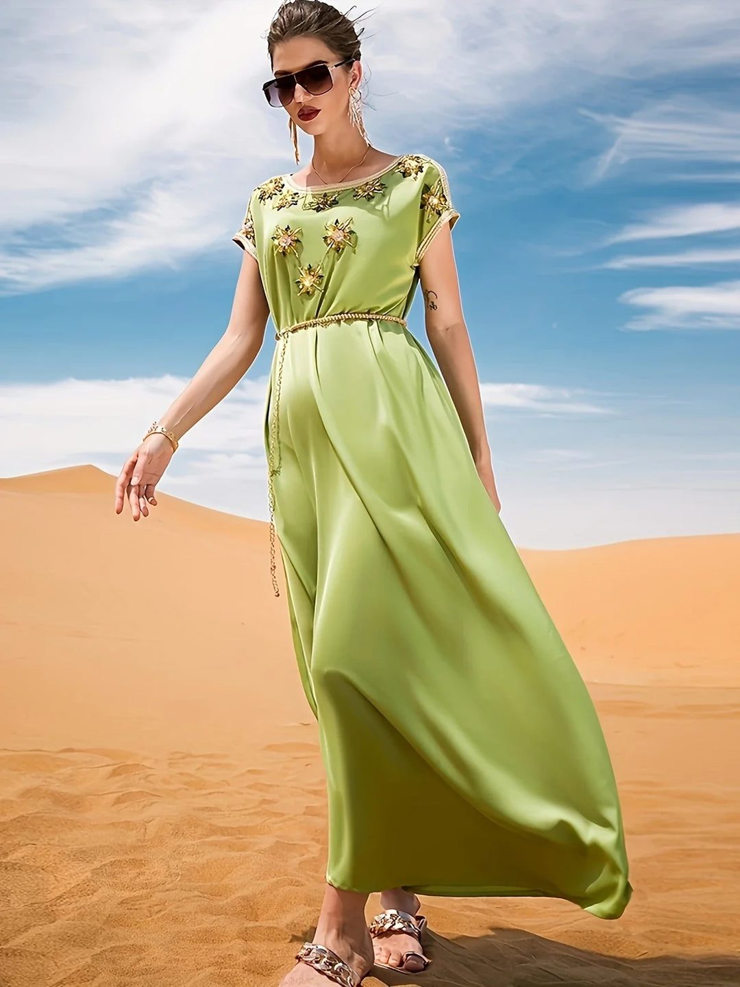Midi-Cocktailkleid Damen mit Strasssteinen - Ava 3