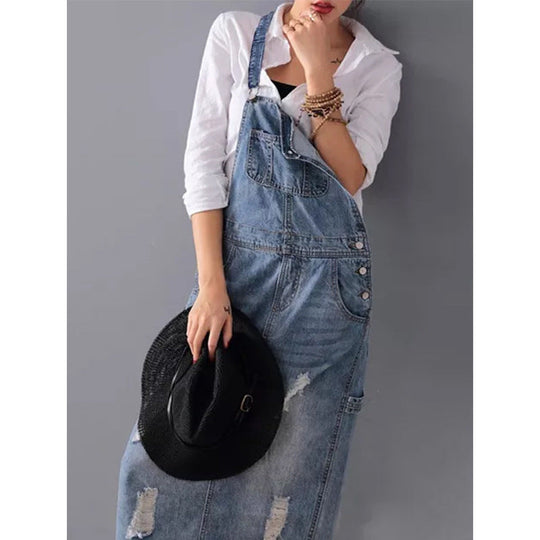 Midi-Jeanskleid Damen - Dewi 2