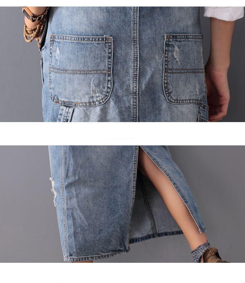 Midi-Jeanskleid Damen - Dewi 6