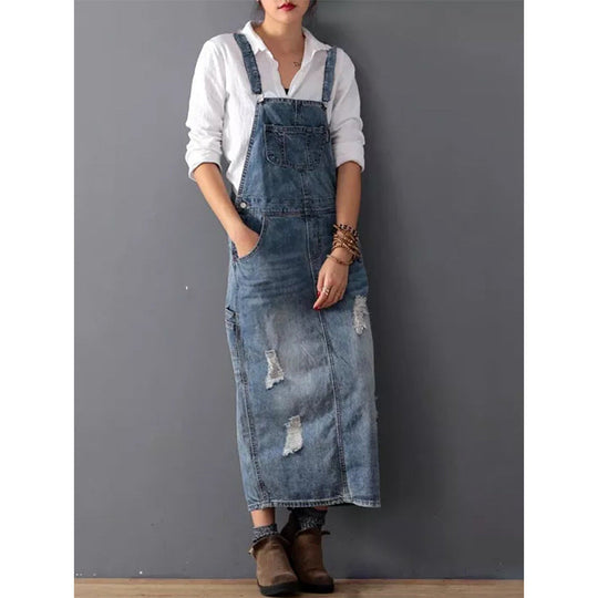 Midi-Jeanskleid Damen - Dewi 1