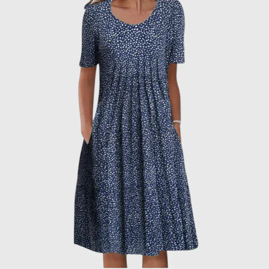 Midi Jurk Dames | Bloemenprint & Flatterende Losvallende Pasvorm