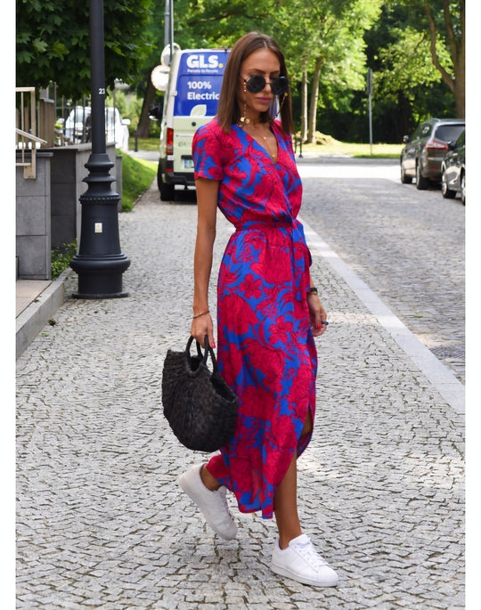Midi Jurk Dames | Bloemenprint & Wikkelstijl voor een Vrouwelijke Zomerlook