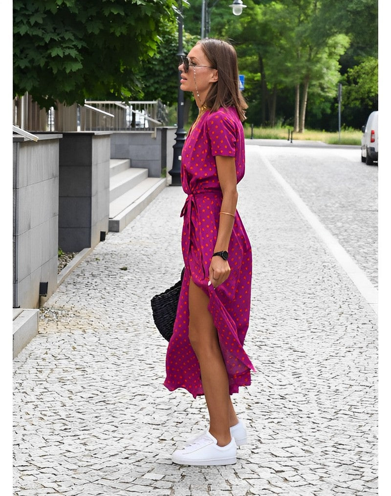 Midi Jurk Dames | Bloemenprint & Wikkelstijl voor een Vrouwelijke Zomerlook