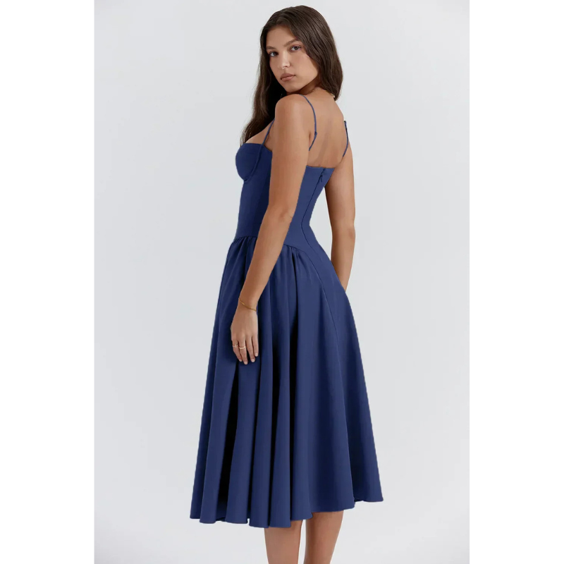 Midi Jurk Dames | Geplooide Rok & Romantisch Zomers Design