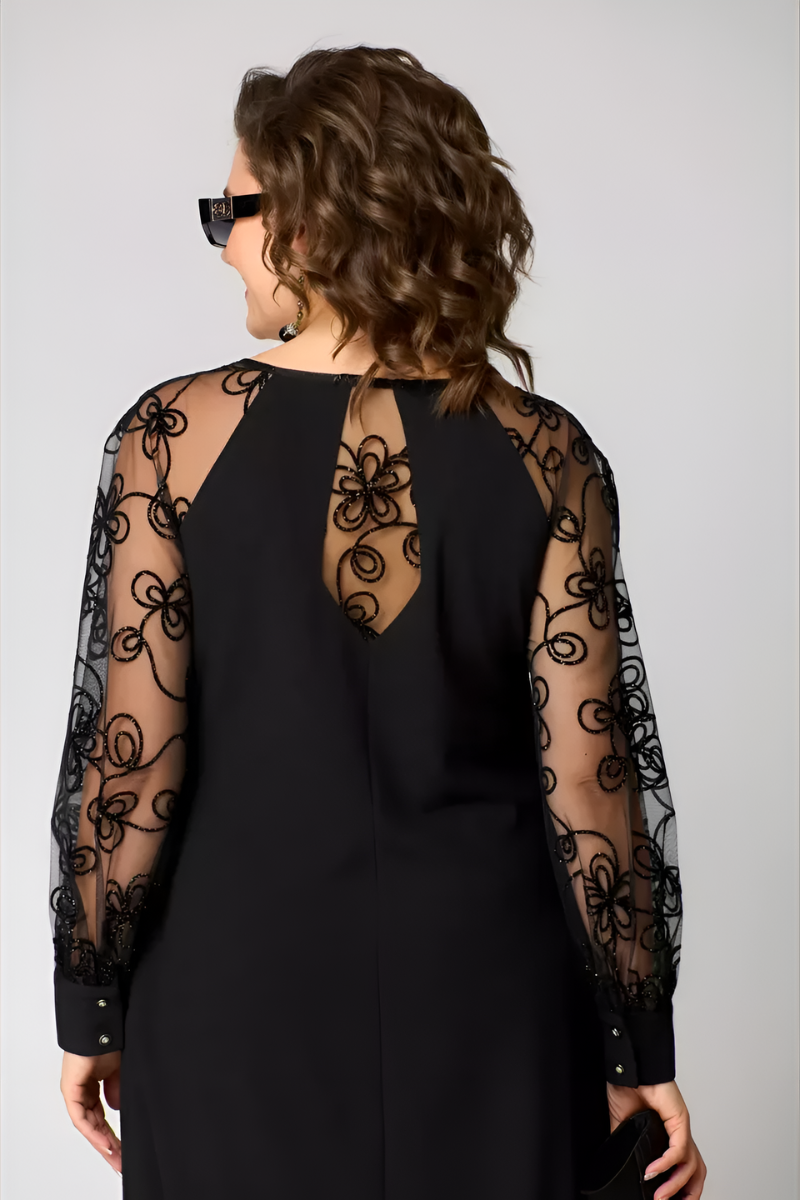 Midi Jurk Dames | Kanten Mouwen & Elegante A-lijn voor Bijzondere Momenten