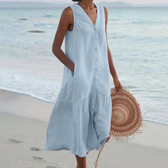 Midi Jurk Dames | Luchtig Zomerdesign & Strikceintuur