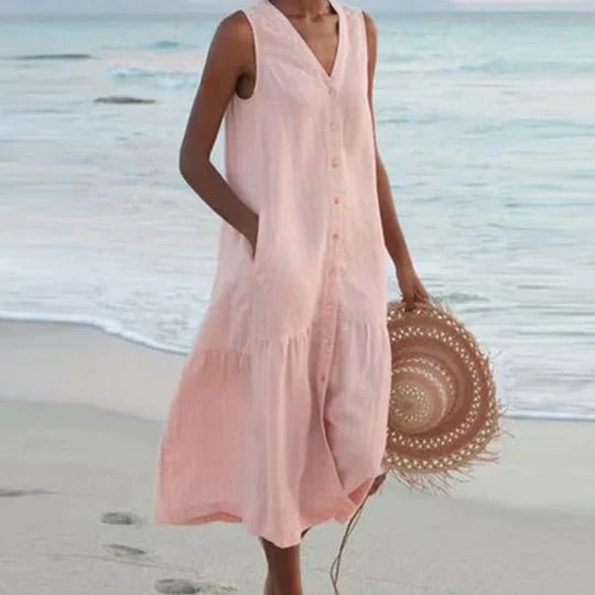 Midi Jurk Dames | Luchtig Zomerdesign & Strikceintuur