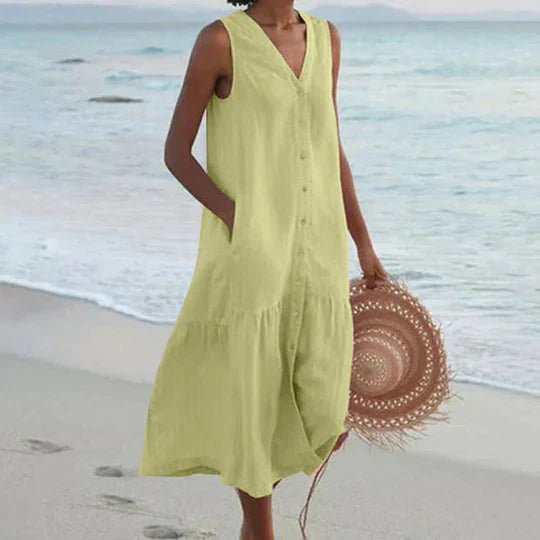 Midi Jurk Dames | Luchtig Zomerdesign & Strikceintuur