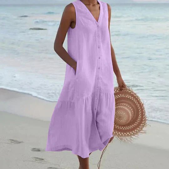 Midi Jurk Dames | Luchtig Zomerdesign & Strikceintuur