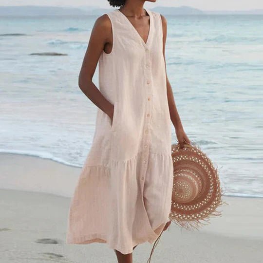 Midi Jurk Dames | Luchtig Zomerdesign & Strikceintuur