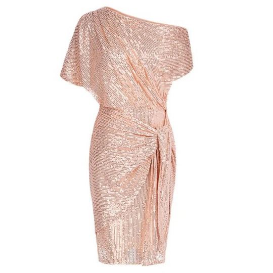 Midi-Partykleid Damen mit Paillettenmuster - Lexi