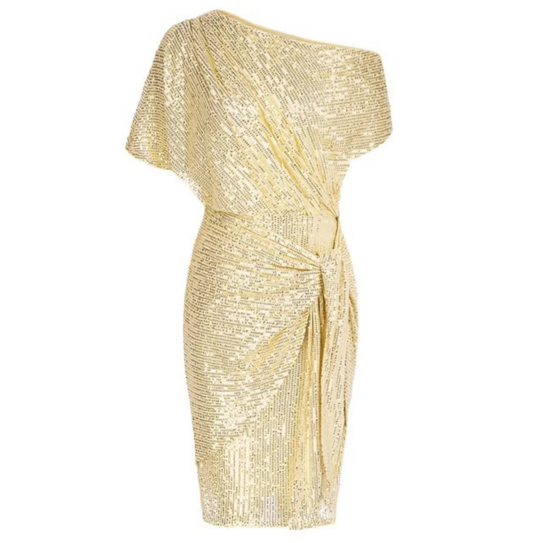Midi-Partykleid Damen mit Paillettenmuster - Lexi