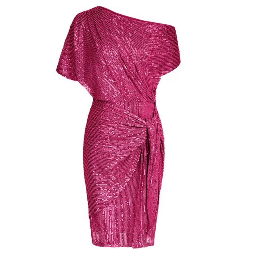 Midi-Partykleid Damen mit Paillettenmuster - Lexi