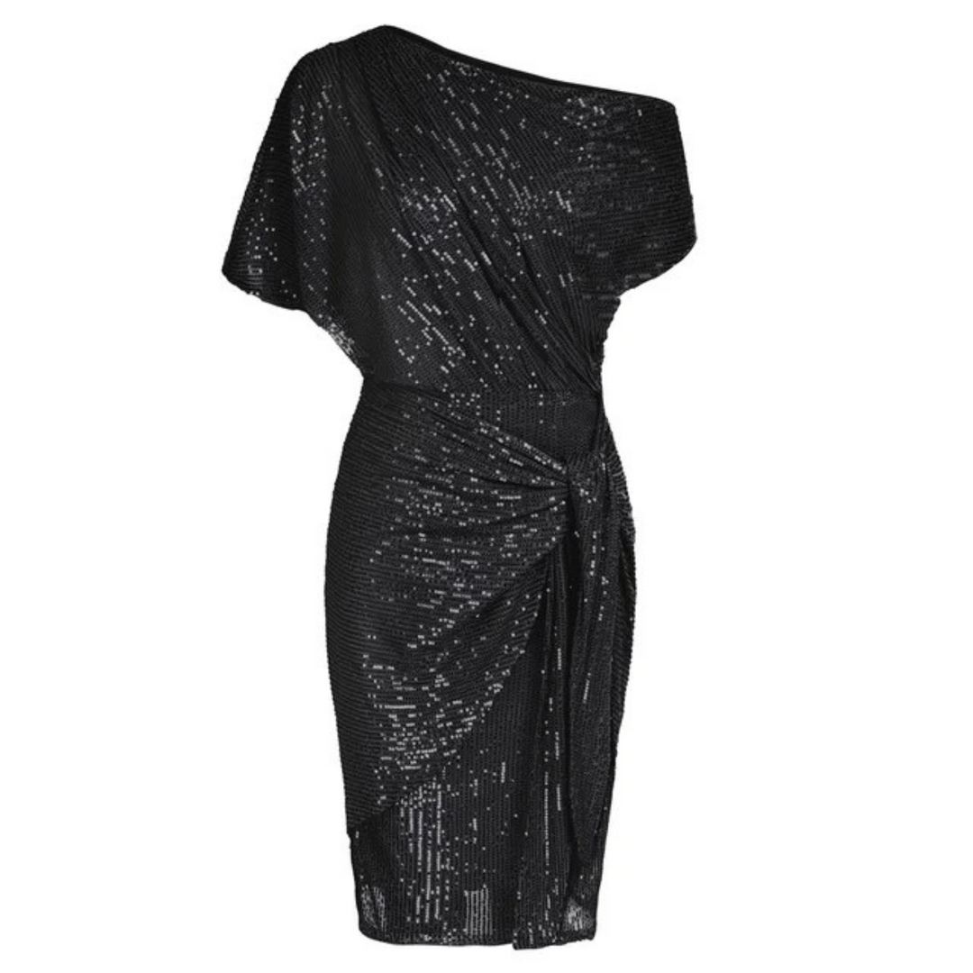 Midi-Partykleid Damen mit Paillettenmuster - Lexi