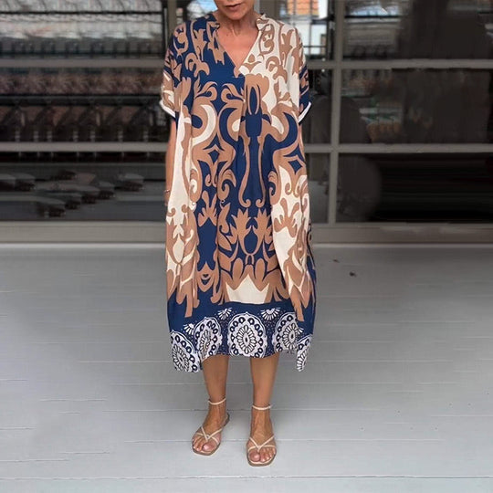 Midi-Sommerkleid Damen im Kaftan-Stil - Bente