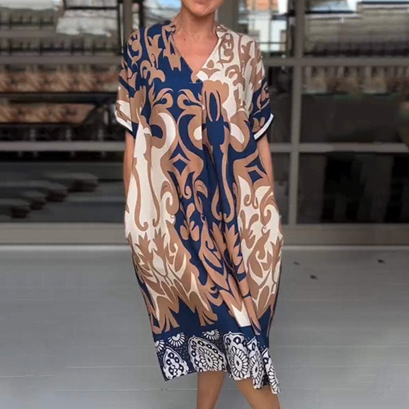 Midi-Sommerkleid Damen im Kaftan-Stil - Bente