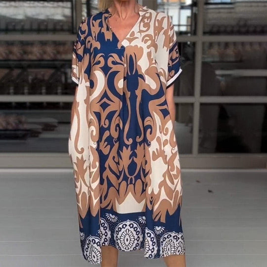 Midi-Sommerkleid Damen im Kaftan-Stil - Bente