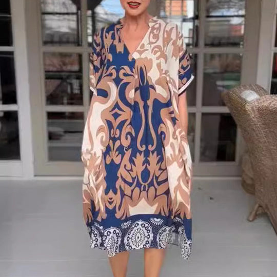 Midi-Sommerkleid Damen im Kaftan-Stil - Bente